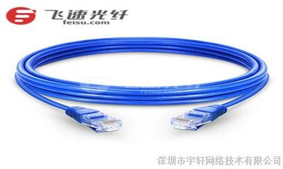 1m Cat5e超五類非屏蔽雙絞線(UTP) 卡溝設(shè)計(jì)網(wǎng)絡(luò)跳線PVC外護(hù)套(藍(lán)色)_